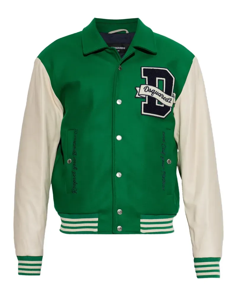 Dsquared2 Bomberjacke mit Logo-Patch - Grün Grün