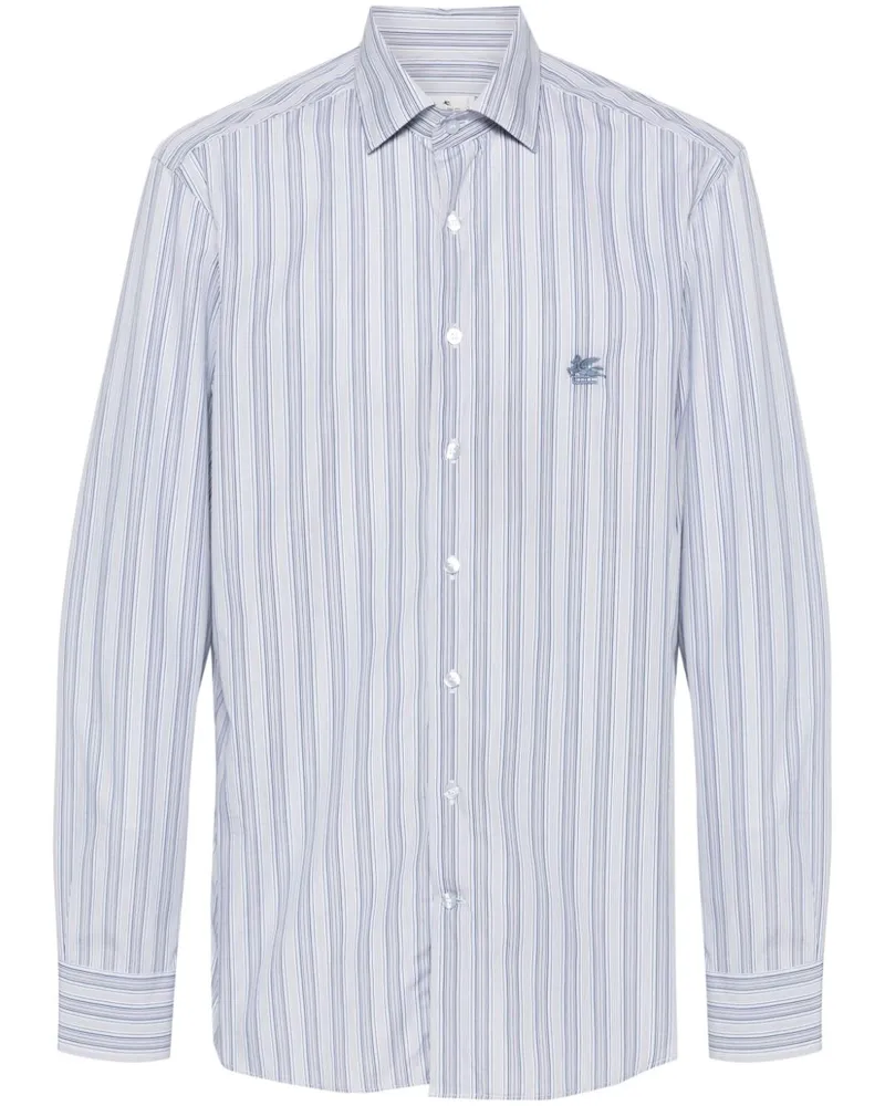 Etro Hemd mit Pegaso-Stickerei - Blau Blau