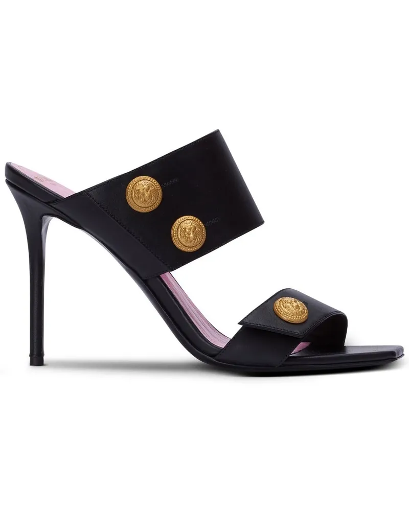 Balmain Handschuhe aus Leder - Schwarz Schwarz