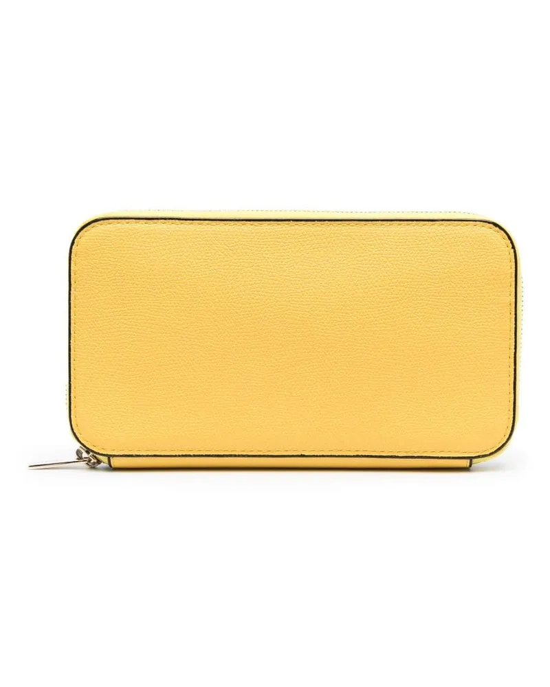 Valextra Portemonnaie mit Reißverschluss Gelb