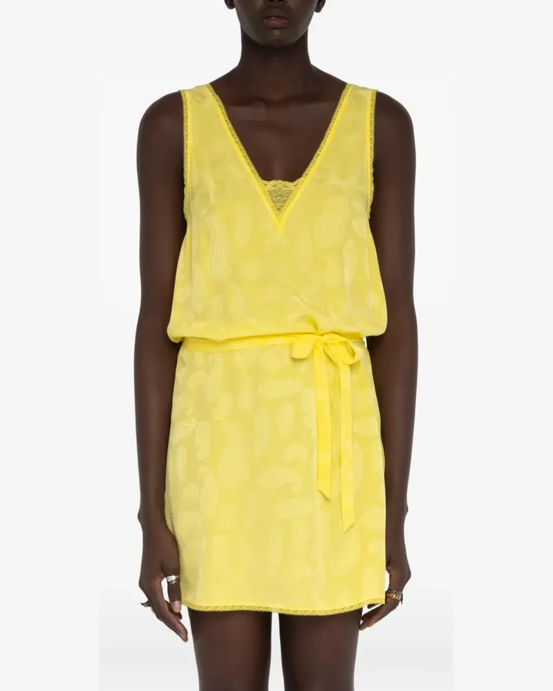 Zadig & Voltaire Kleid mit V-Ausschnitt - Gelb Gelb