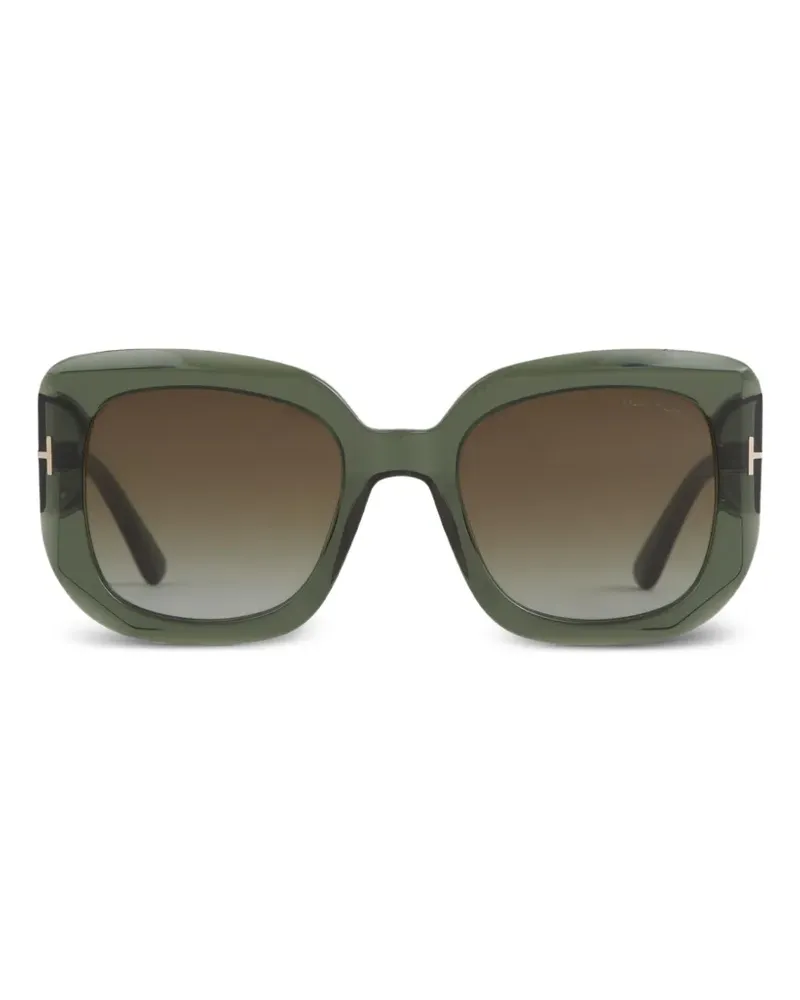 Tom Ford Sonnenbrille mit eckigem Gestell - Grün Grün