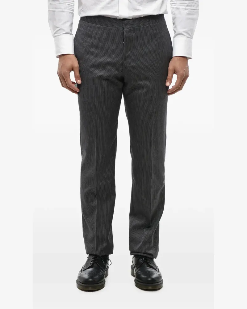 Corneliani Cerimonia Academy pinstriped virgin-wool trousers - Grau Grau