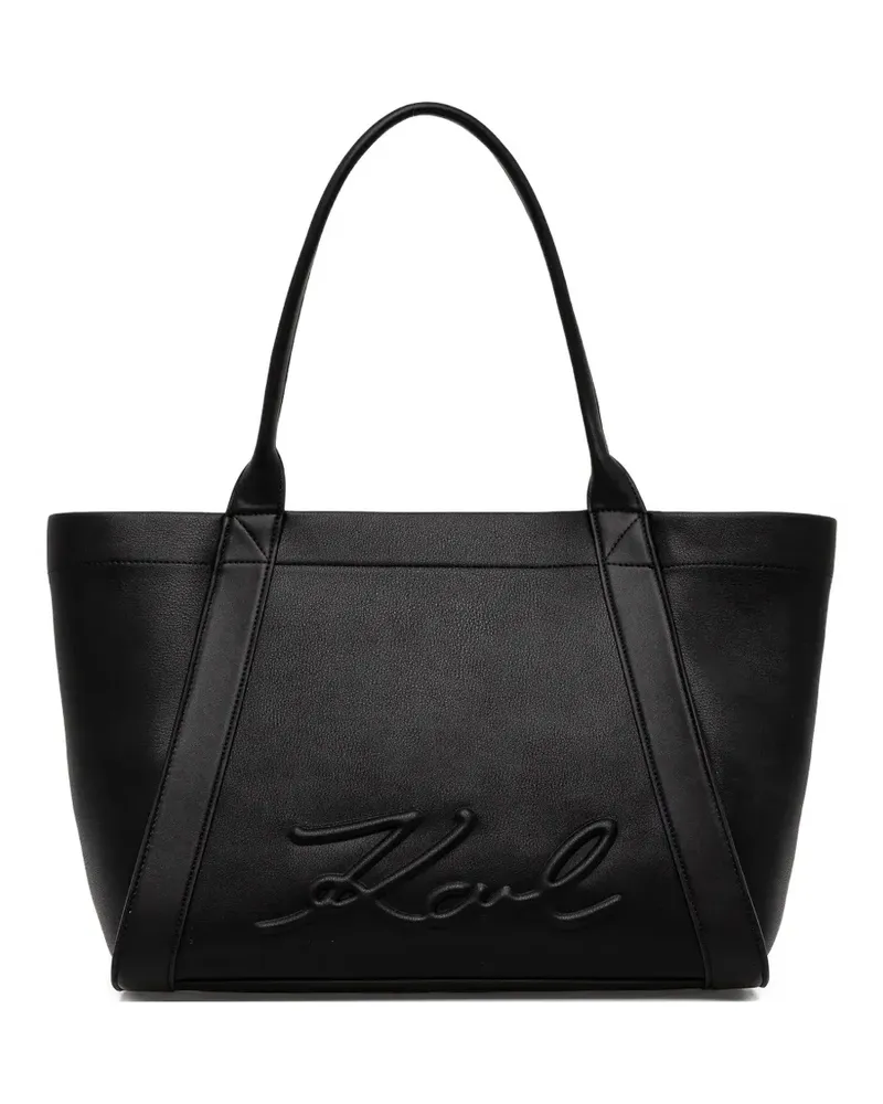Karl Lagerfeld embossed-logo tote bag - Schwarz Schwarz