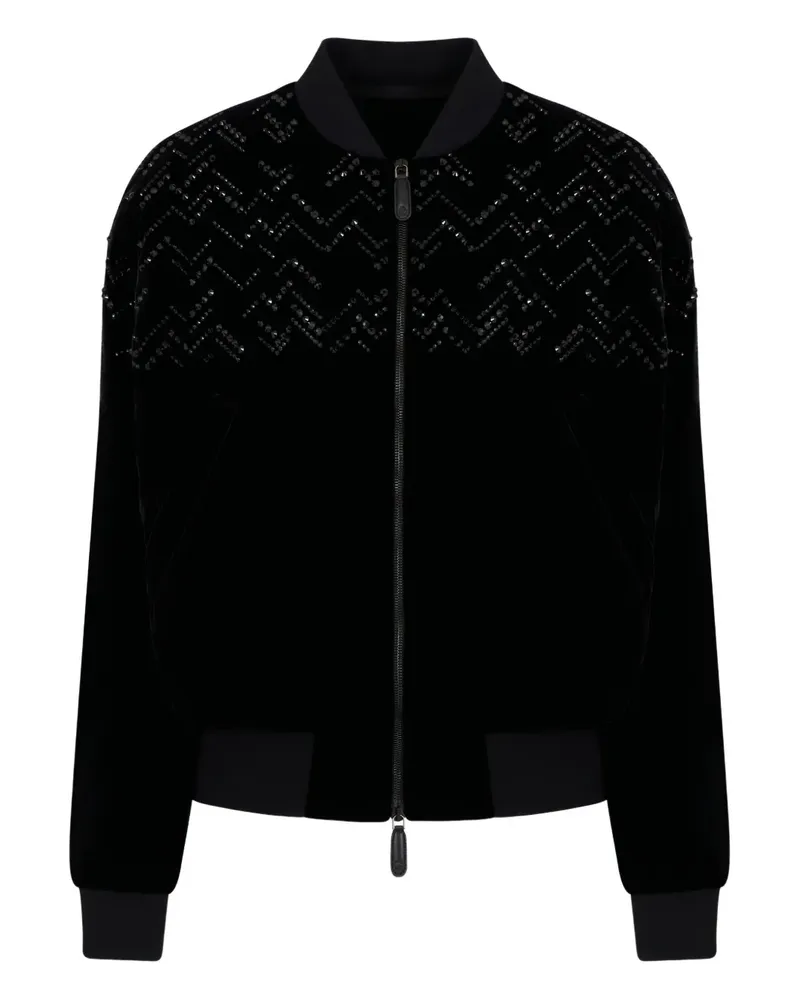 Giorgio Armani embellished bomber jacket - Schwarz Schwarz