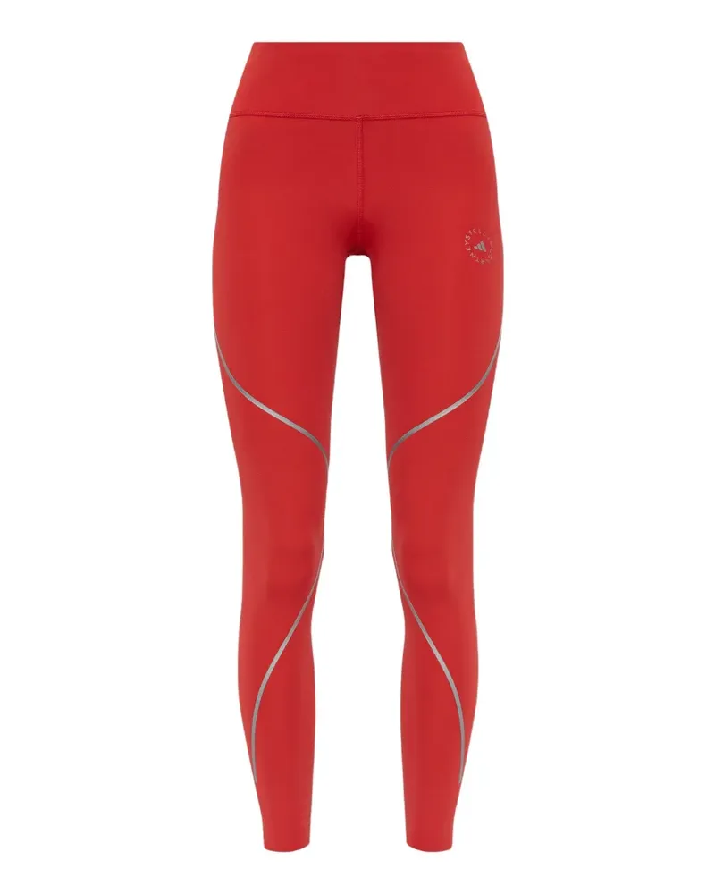 adidas reflective-trim logo-print leggings - Rot Rot