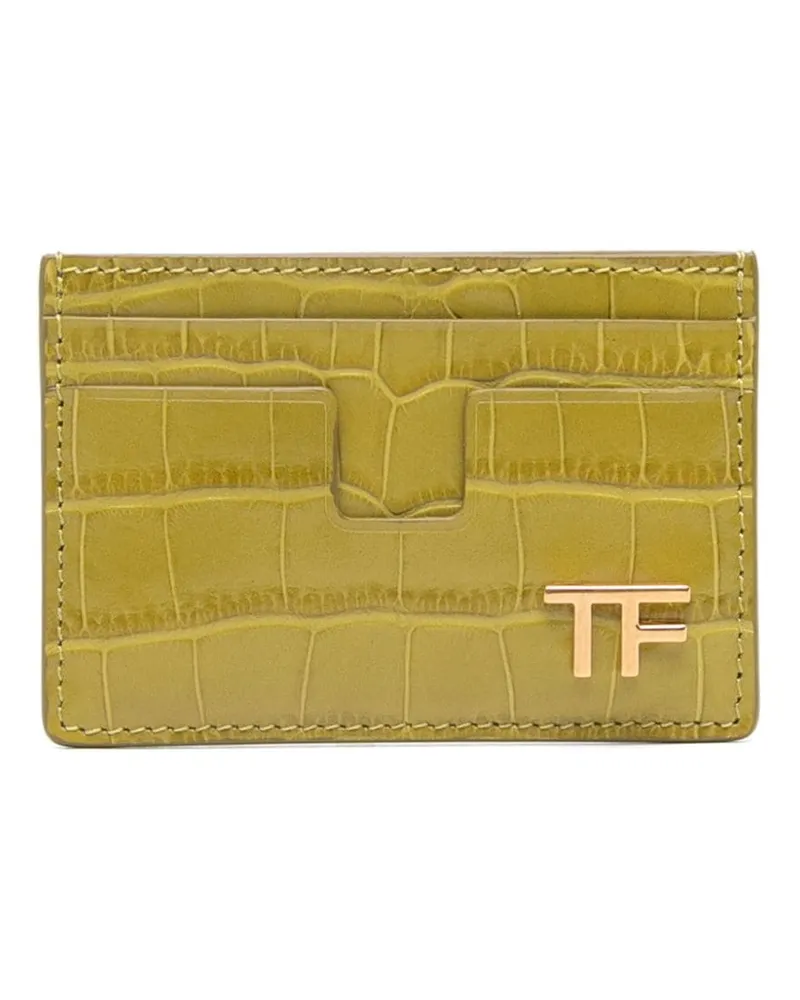Tom Ford Kartenetui mit Kroko-Effekt - Grün Grün