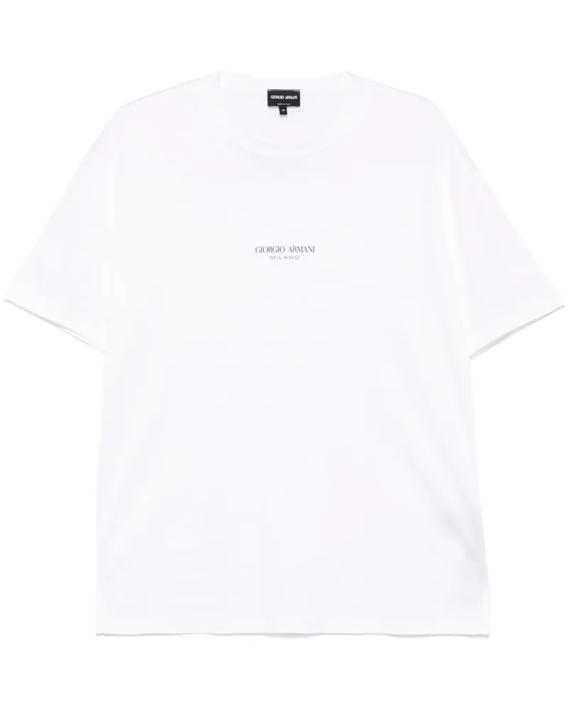 Giorgio Armani T-Shirt mit Logo-Print - Weiß Weiß