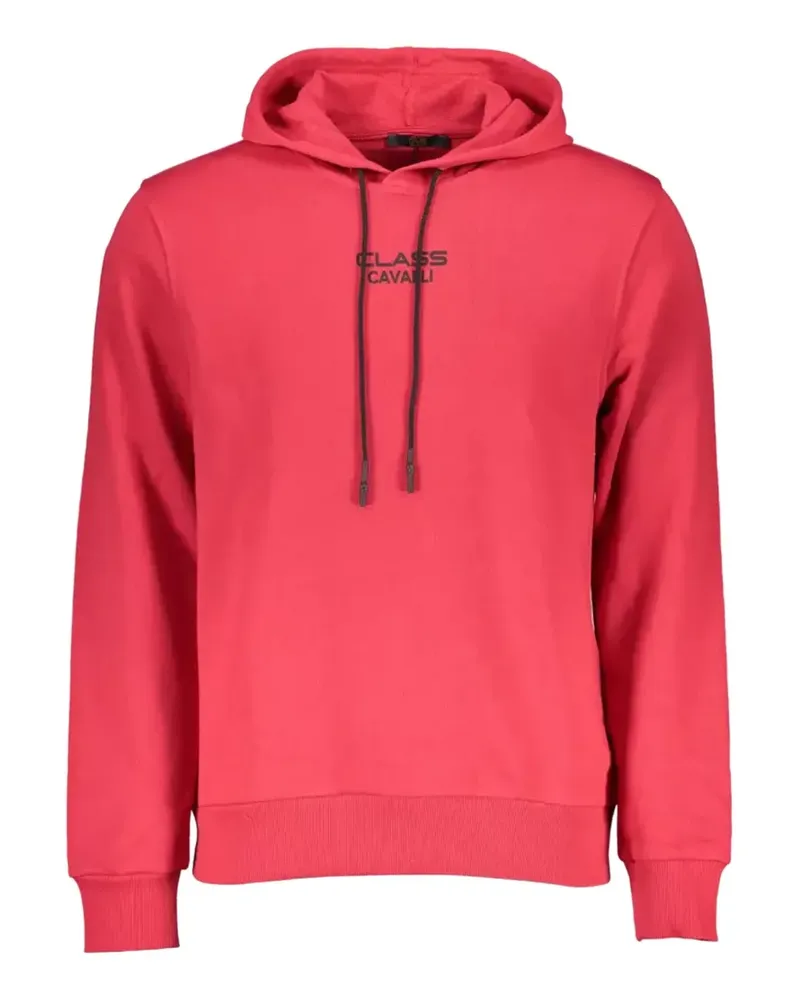 Roberto Cavalli logo-print drawstring hoodie - Rot Rot