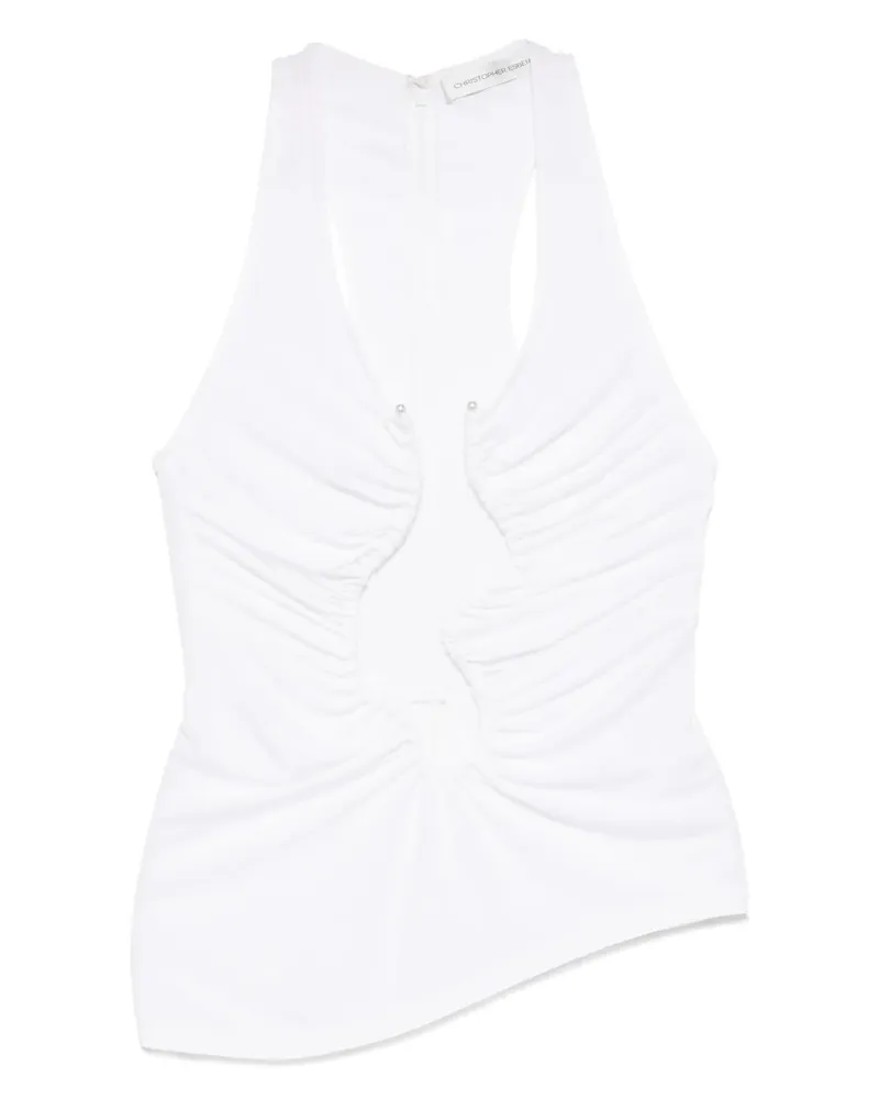 Christopher Esber Gerafftes Salacia Tanktop - Weiß Weiß