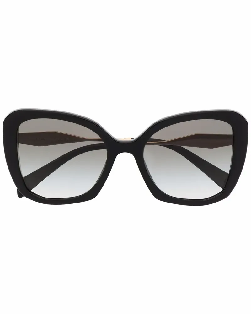 Prada Oversized-Sonnenbrille mit Cat-Eye-Gestell - Schwarz Schwarz