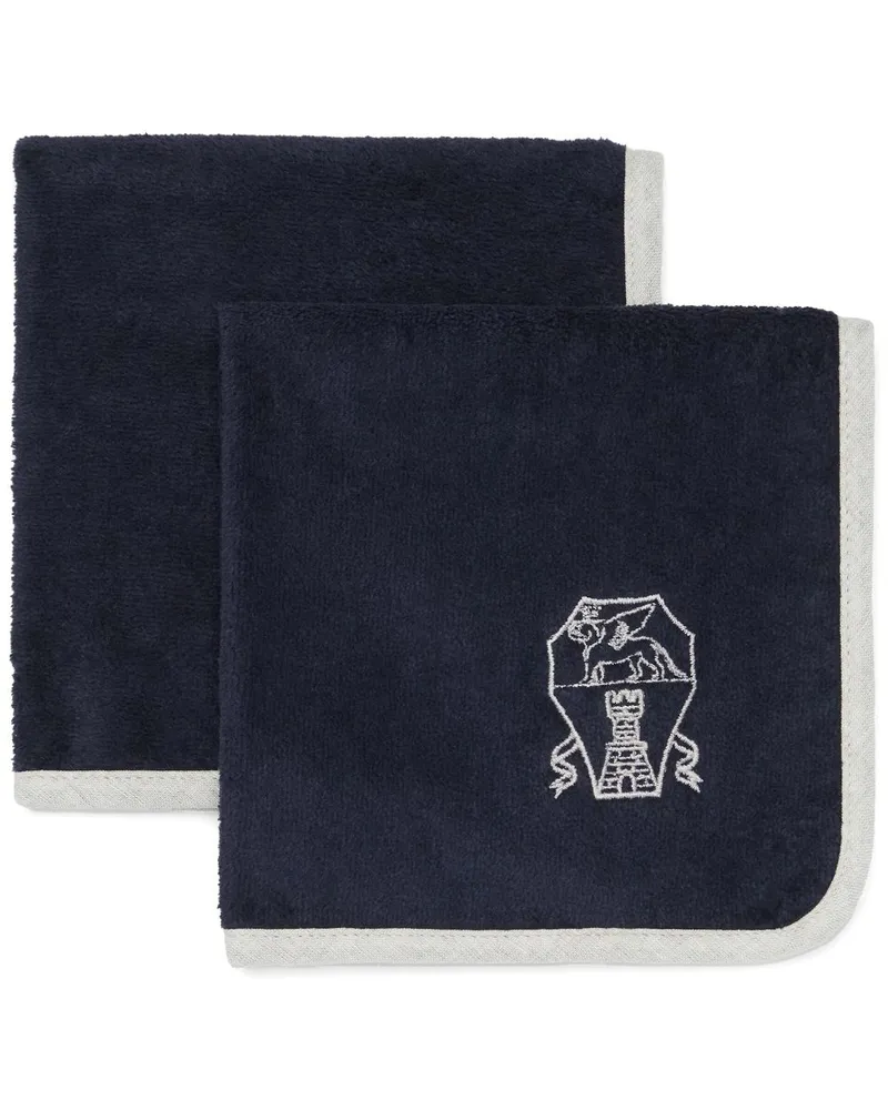 Brunello Cucinelli Handtücher mit Stickerei (2er-Set) - Blau Blau