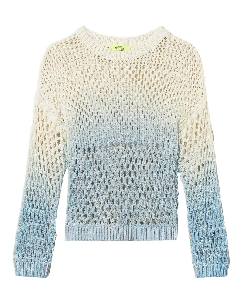 Twin-Set x Myfo open-knit top - Weiß Weiß