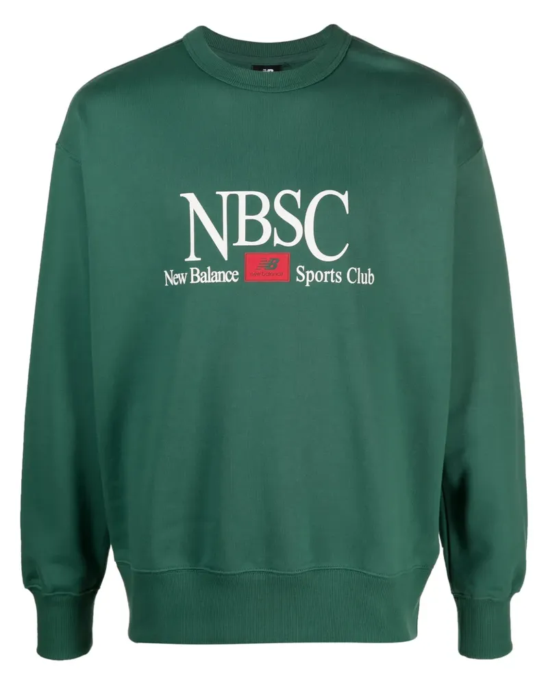 New Balance Sweatshirt mit Logo-Print - Grün Grün
