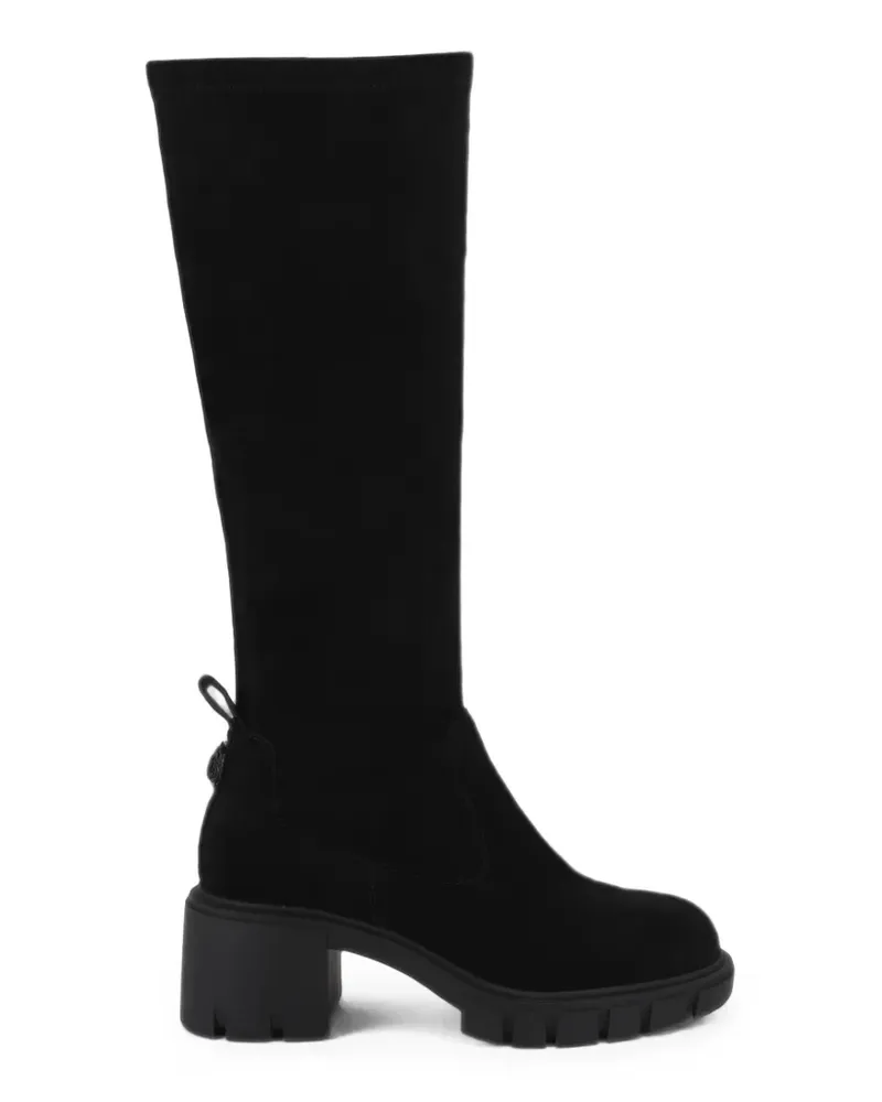 Kurt Geiger Kniehohe Clarence Stiefel aus Wildleder - Schwarz Schwarz