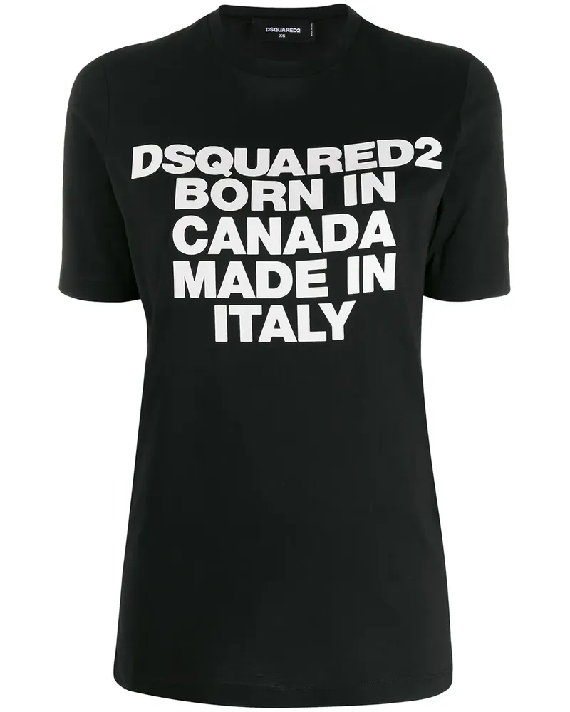 Dsquared2 Born In Canada' T-Shirt - Schwarz Schwarz