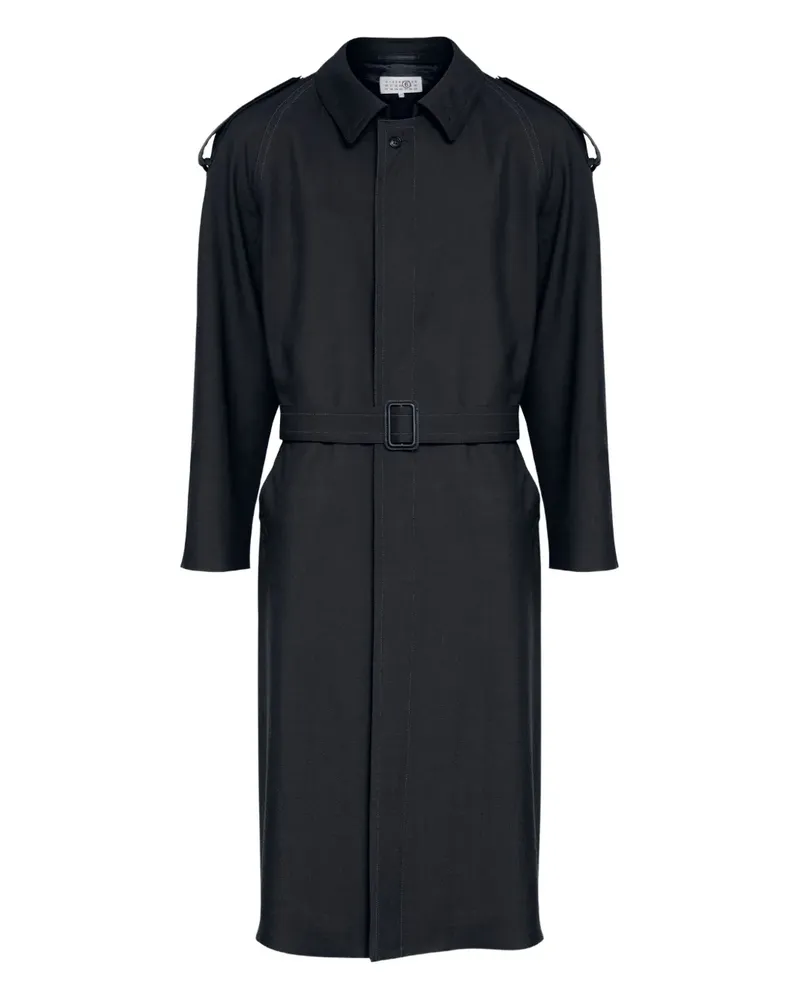 Maison Margiela Trenchcoat aus Wolle - Schwarz Schwarz
