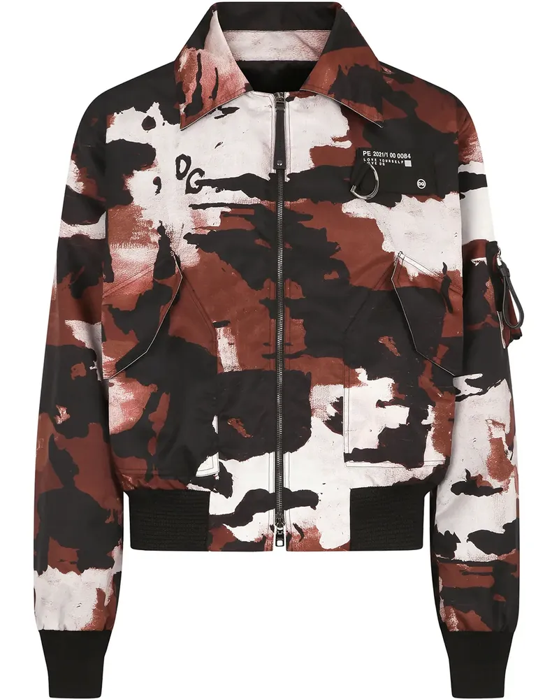 Dolce & Gabbana Jacke mit Camouflage-Print - Rot Rot
