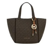 Shopper mit Monogrammmuster - Braun