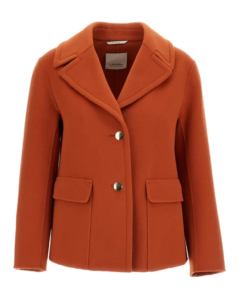 Max Mara single-breasted wool jacket - Orange Orange
