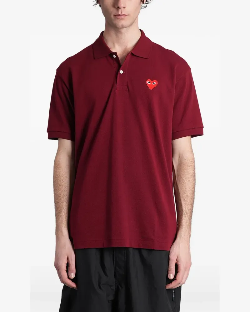 Comme des Garçons Heart-patch polo shirt - Rot Rot