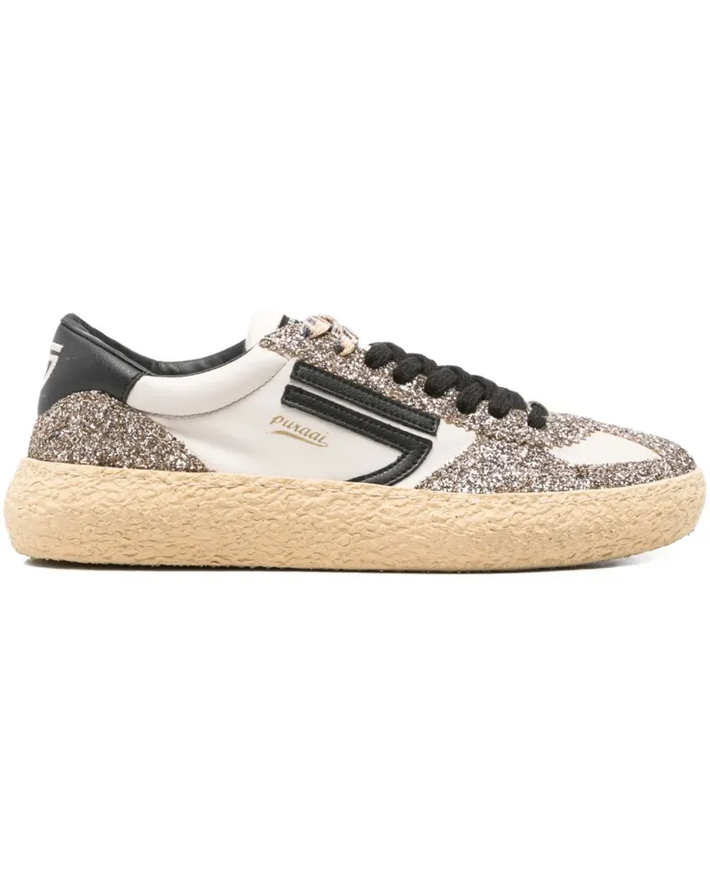 Puraai Sneakers im Glitter-Look - Weiß Weiß
