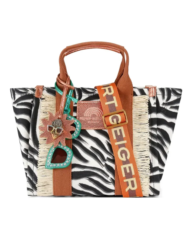 Kurt Geiger Tote Bag mit Zebramuster - Weiß Weiß