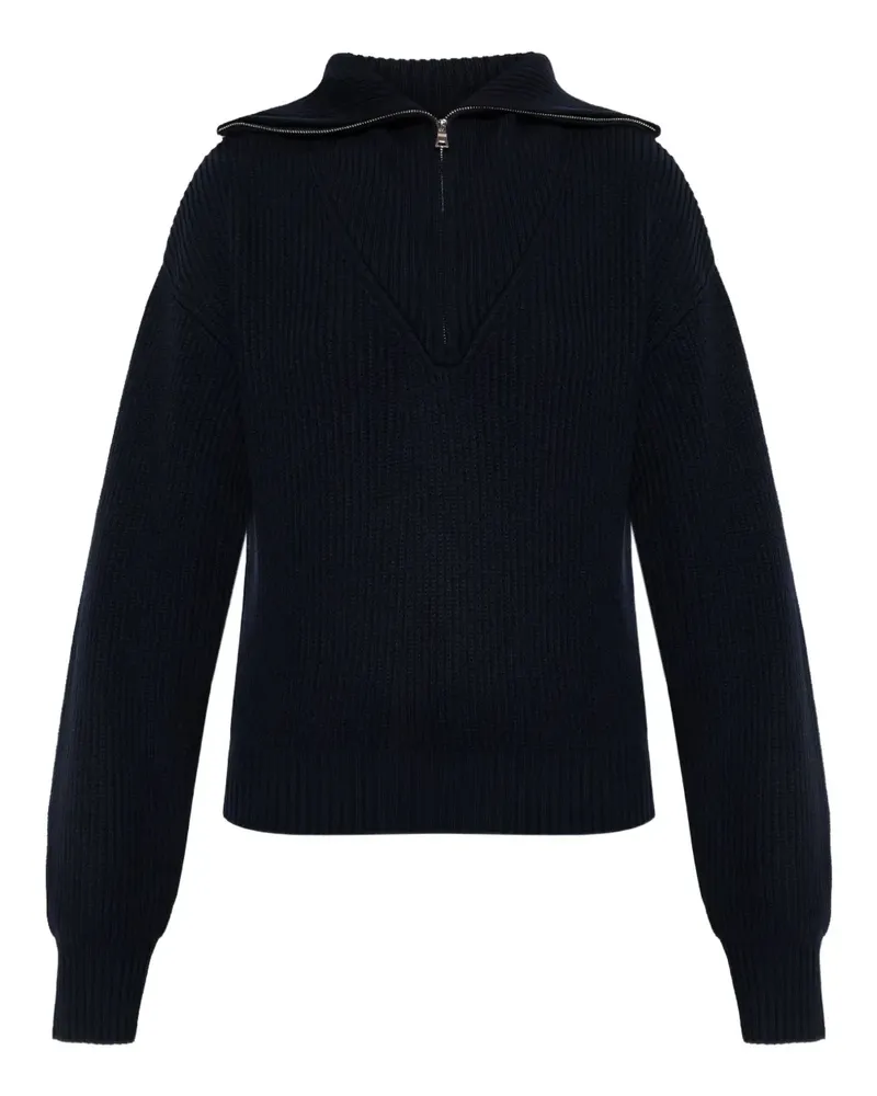 Officine Generale zip-collar sweater - Blau Blau