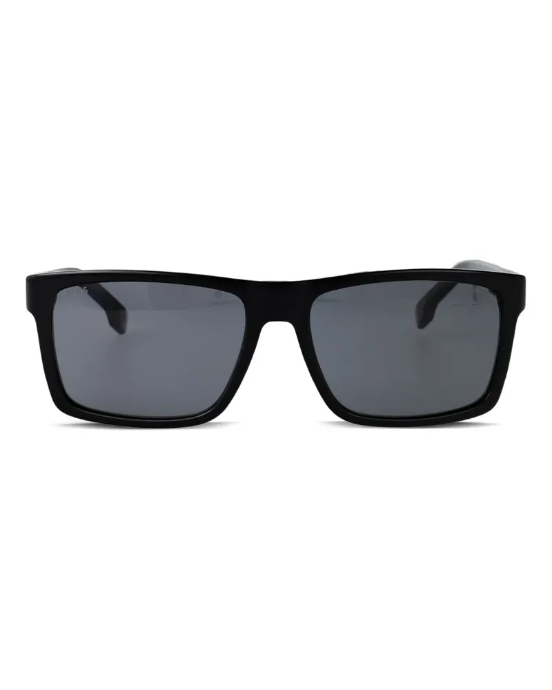 HUGO BOSS Sonnenbrille mit eckigem Gestell - Schwarz Schwarz