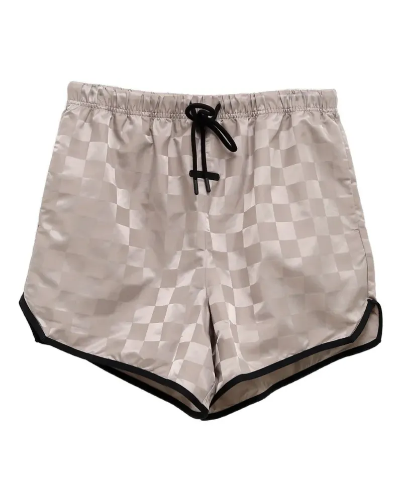 Fear of God check-pattern drawstring shorts - Nude Nude