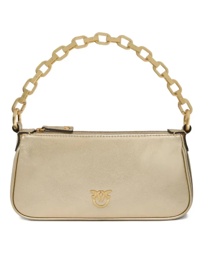 Pinko Schultertasche mit Love Birds-Detail - Gold Gold
