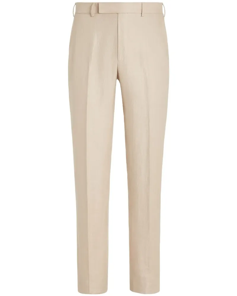 Ermenegildo Zegna Straight-Leg-Hose aus Leinen - Nude Nude