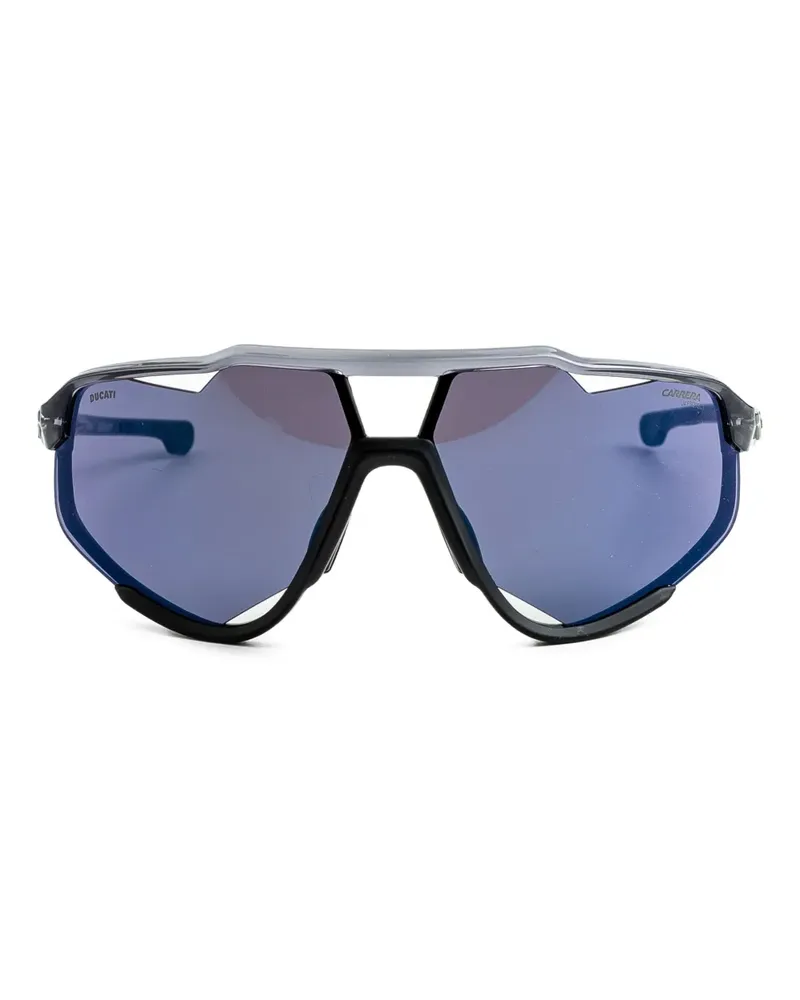 Carrera Sonnenbrille mit Oversized-Gestell - Grau Grau