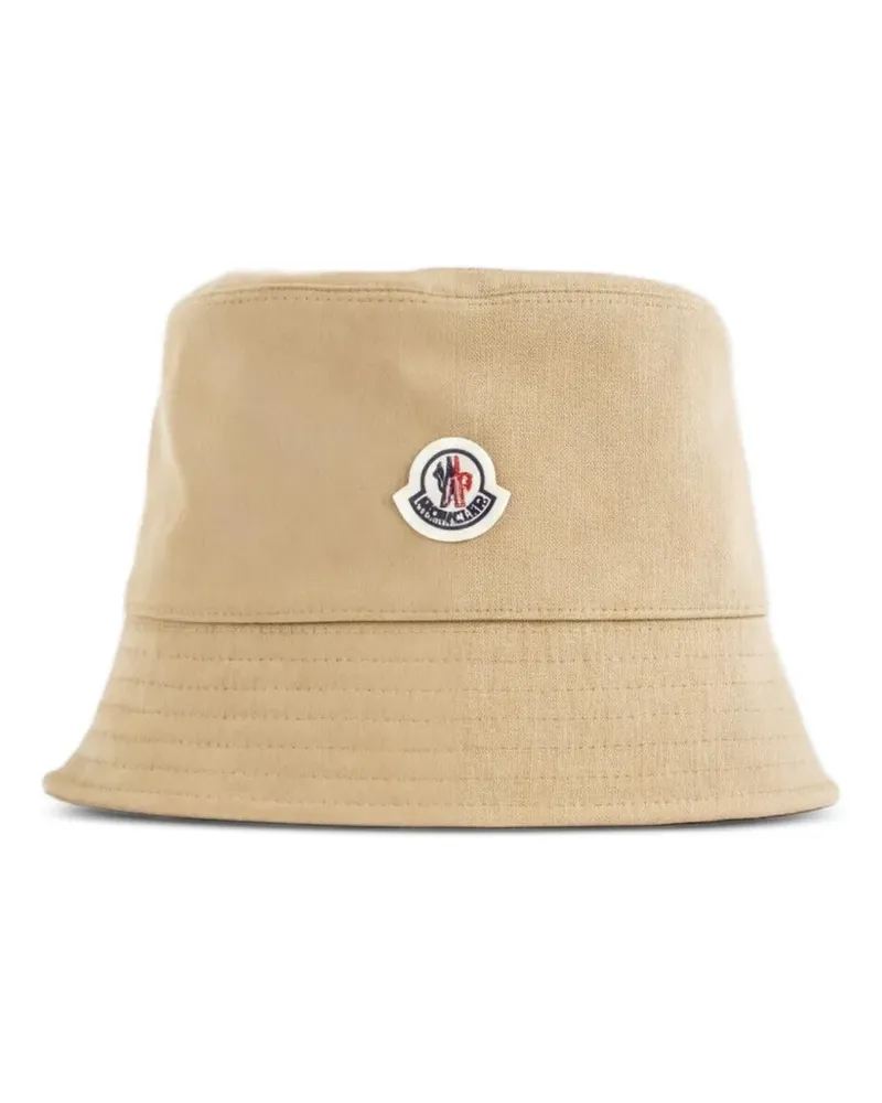 Moncler Fischerhut mit Logo-Patch - Nude Nude