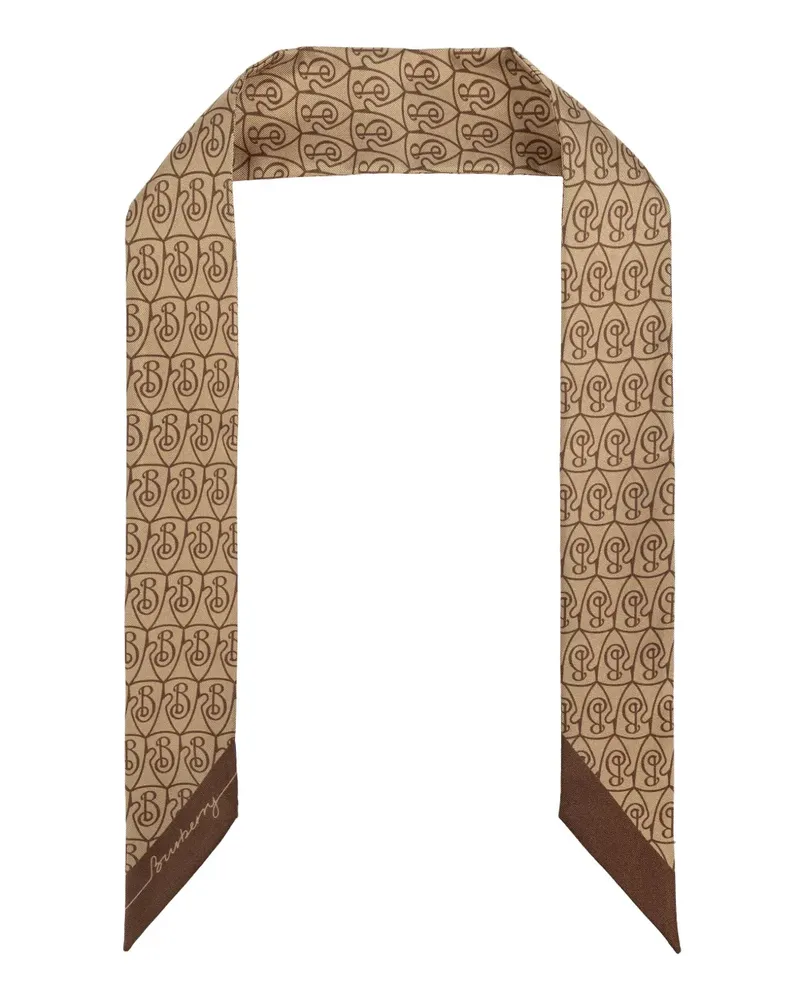 Burberry Schal mit Monogramm-Print - Braun Braun