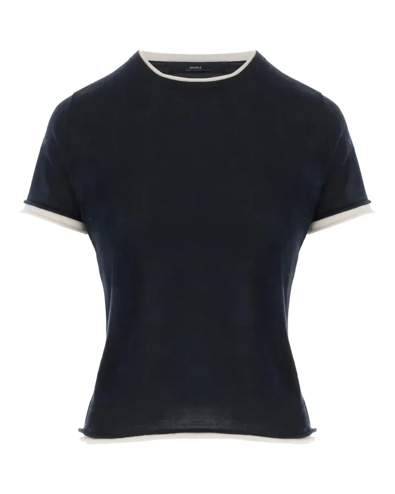 arch4 T-Shirt mit Kontrastsaum - Blau Blau
