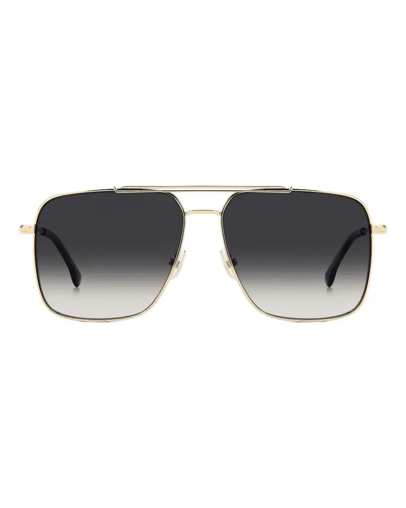 Victoria Beckham Sonnenbrille mit eckigem Gestell - Gold Gold