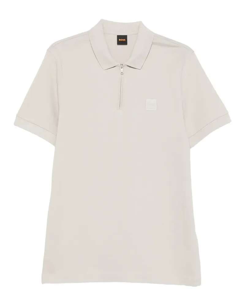 HUGO BOSS zip polo shirt - Nude Nude