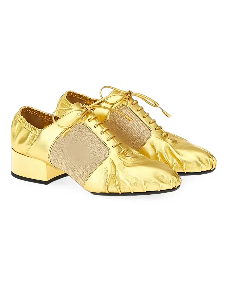 Ferragamo Oxford-Schuhe im Metallic-Look - Gold Gold