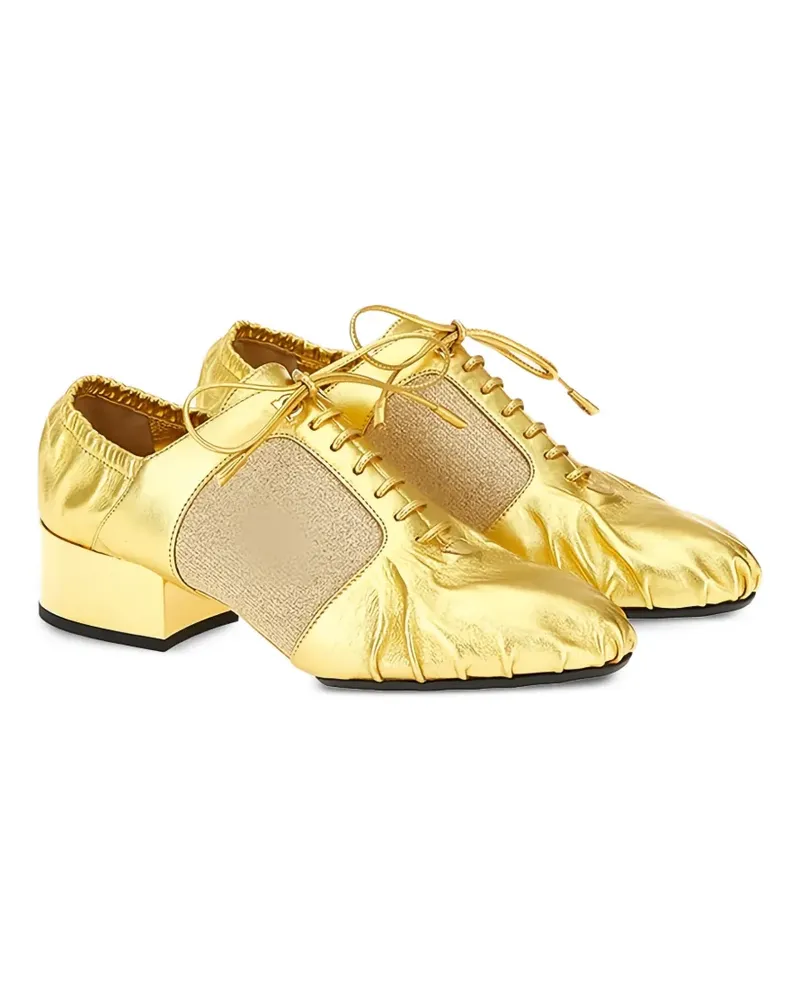 Ferragamo Oxford-Schuhe im Metallic-Look - Gold Gold