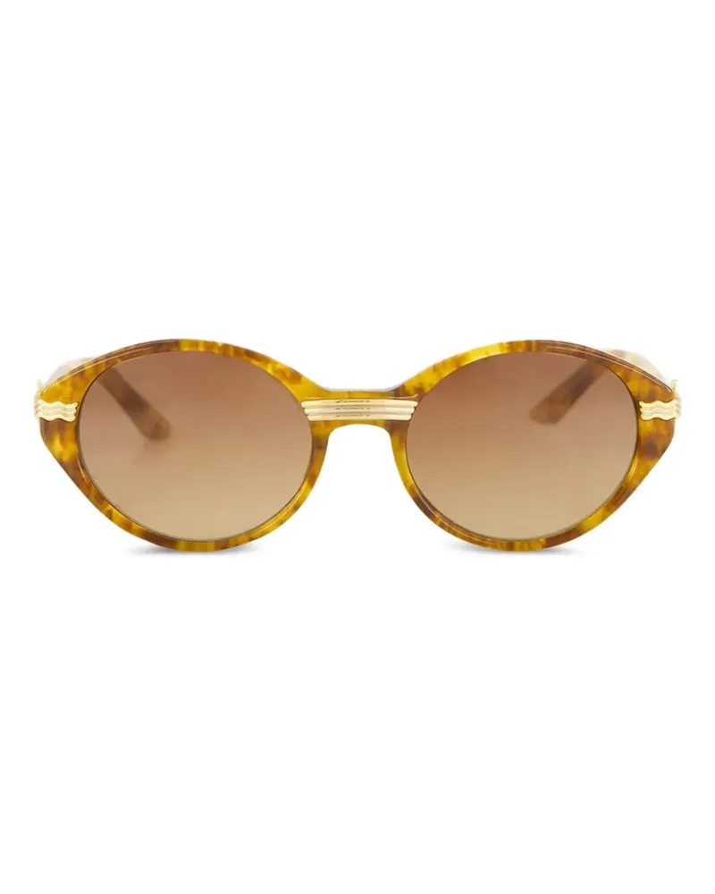 Casablanca Paris Cannes Sonnenbrille mit ovalem Gestell - Braun Braun