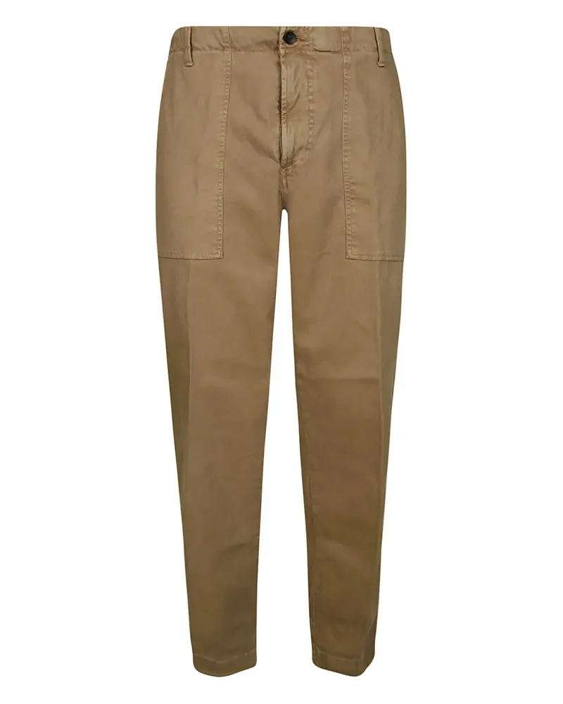 PLAN C Hose mit Tapered-Bein - Braun Braun