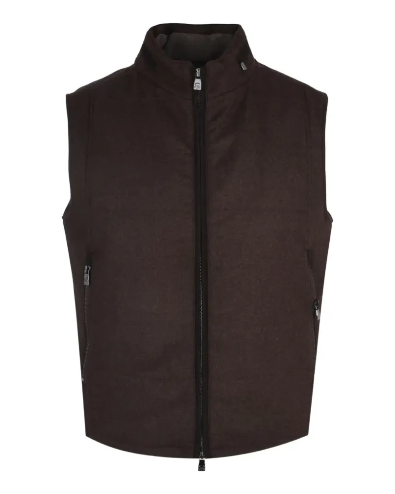 Corneliani Weste mit Reißverschluss - Braun Braun