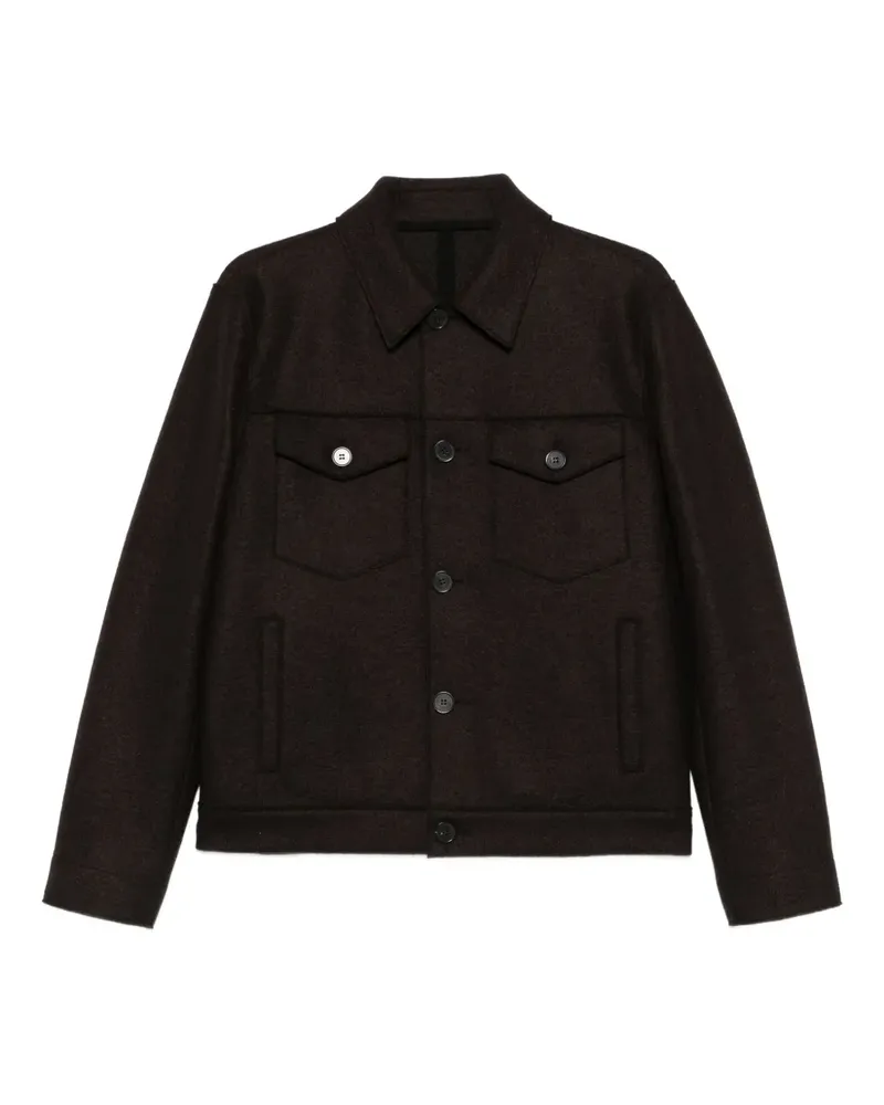 Harris Wharf London buttoned chest-pocket jacket - Braun Braun