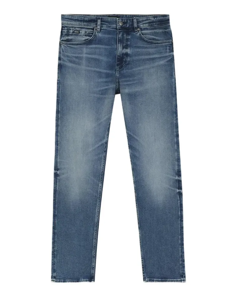 HUGO BOSS Ausgeblichene Jeans mit Tragefalten - Blau Blau