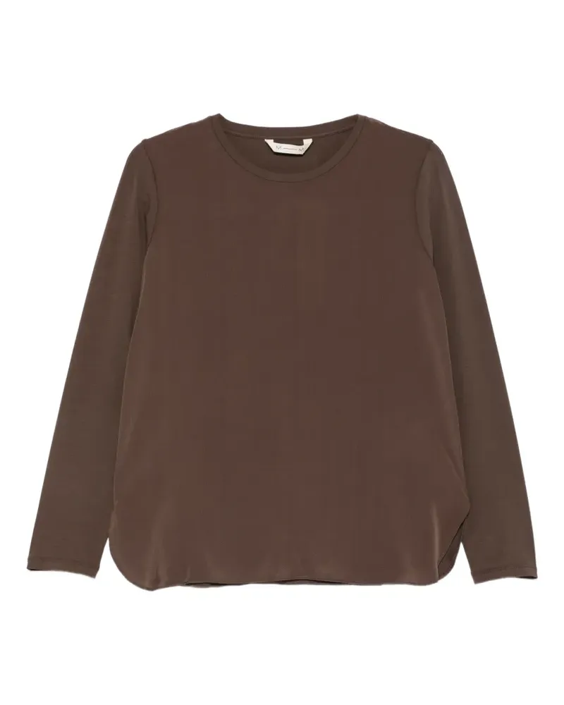 Max Mara Klassisches Langarmshirt - Braun Braun