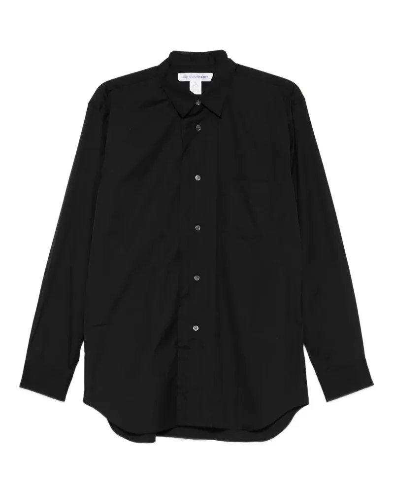 Comme des Garçons Hemd mit Brusttasche - Schwarz Schwarz
