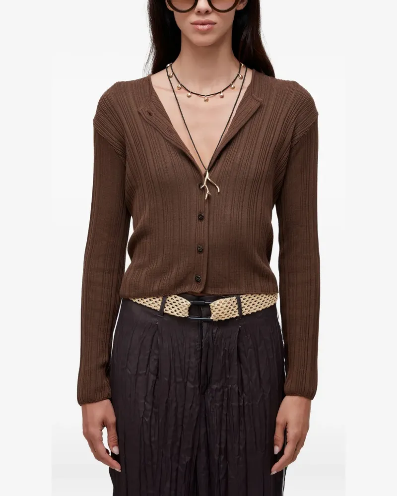 Osklen Gerippter Cardigan - Braun Braun
