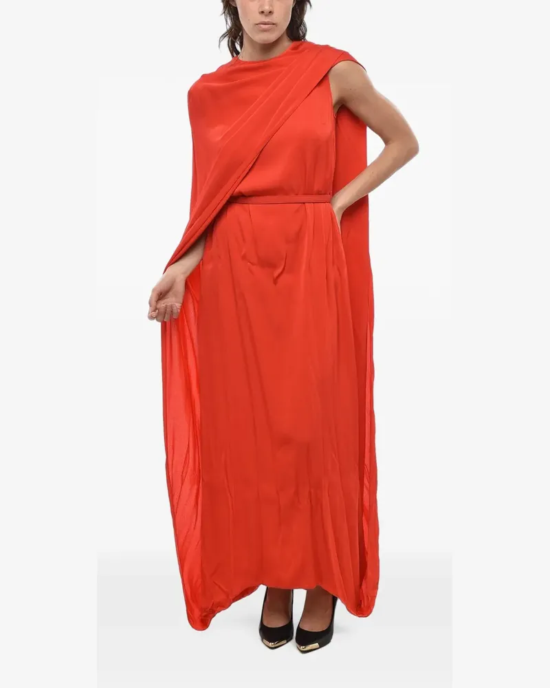 Stella McCartney sleeveless belted-waist maxi dress - Rot Rot