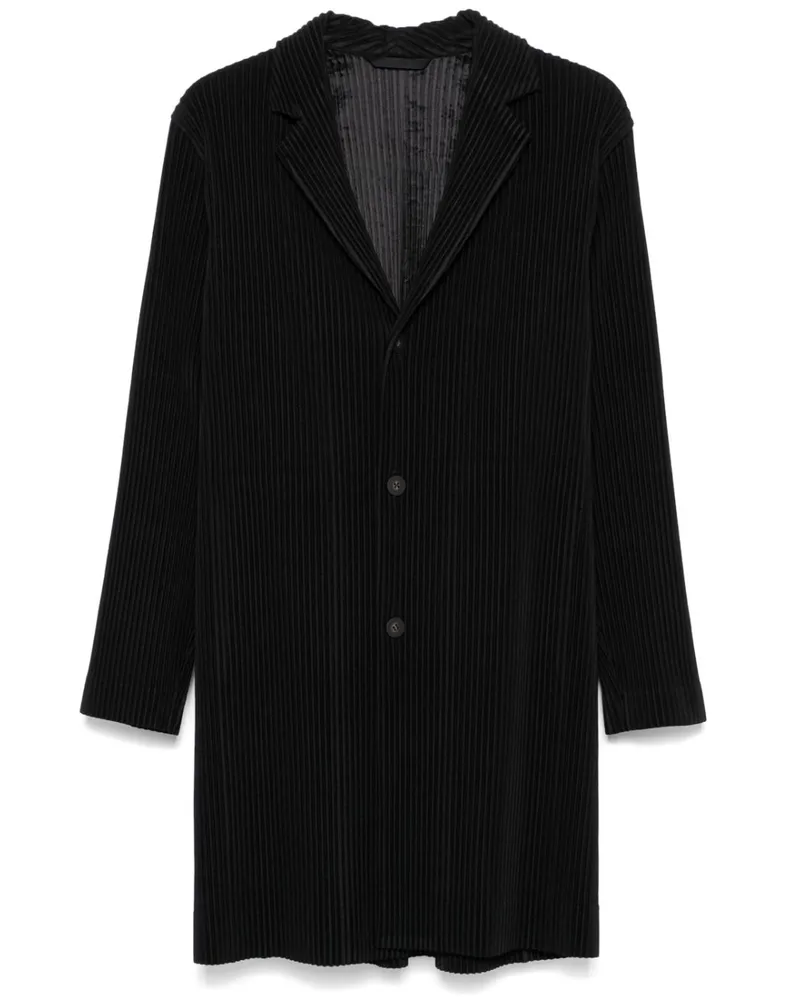 Issey Miyake Plissiertes Sakko - Schwarz Schwarz